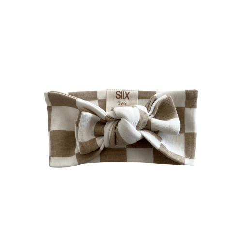Tiramisu Checkerboard / Organic Bow