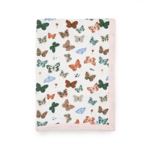 Little Unicorn Cotton Muslin Baby Receiving Quilt - Butterflies