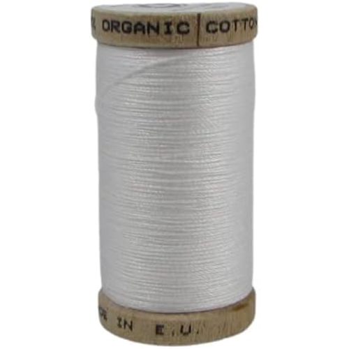 Multipurpose Organic Cotton Sewing Thread - White - 300 Yard Spool