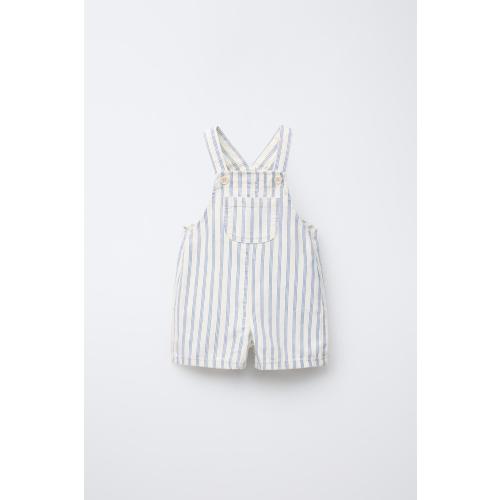 Striped Overalls - 3-6M