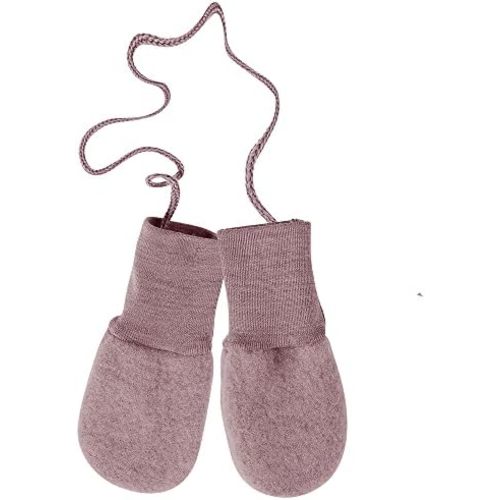 Baby Thumbless Mittens: Organic Merino Wool Snow Gloves with String