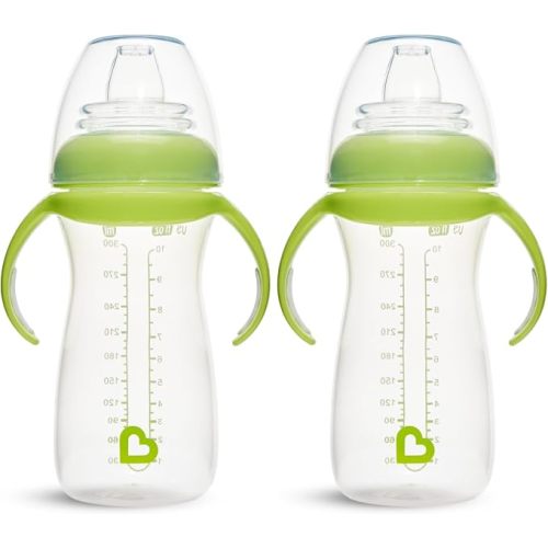 Munchkin® Gentle™ Transition Sippy Cup with Trainer Handles, 10 Ounce, Pink (Pack of 2)