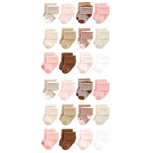Hudson Baby Unisex Baby Cotton Rich Baby Terry Socks 24-Pack