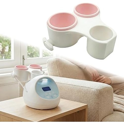 Bottle Holder for Spectra S1 & S2, Portable Detachable Compatible with Spectra S2 Accessories, Dual Organizer with Hose Management, Space-Saving & Easy Installation (Pink)