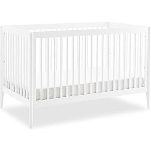 Delta Children Casey 4-in-1 Convertible Crib - Greenguard Gold Certified, Bianca White