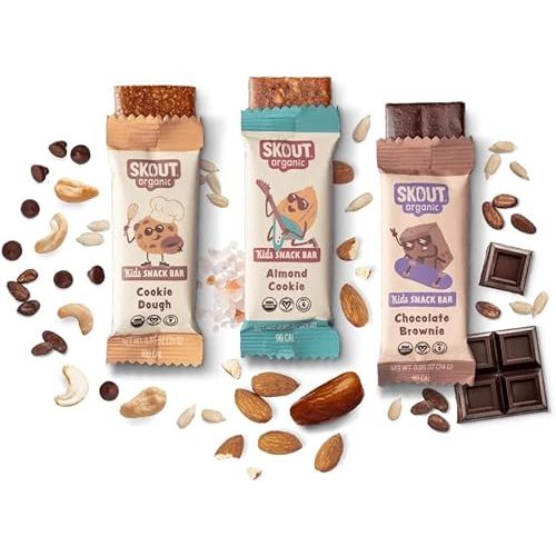Skout Organic Dessert Inspired Kids Snack Bar Variety Pack (18 Pack) | Organic Kids Snack Bars | School Snacks & Lunch Snacks | Vegan & Paleo | Gluten, Dairy, Grain Free…