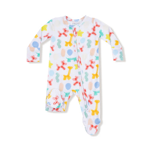 Balloon Animals - Blue - 2 Way Zipper Footie – Angel Dear