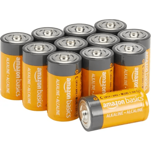 Amazon Basics 12-Pack C Cell Alkaline All-Purpose Batteries, 1.5 Volt, 5-Year Shelf Life