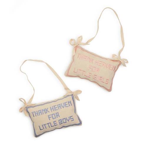 Thank Heaven For Little Girls/Boys - Pillow Door Hanger – Mellow Monkey
