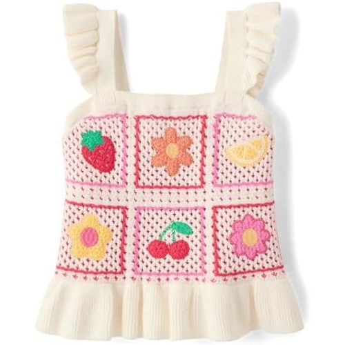 Gymboree Girls and Toddler Flutter Sleeve Eyelet Tank Tops