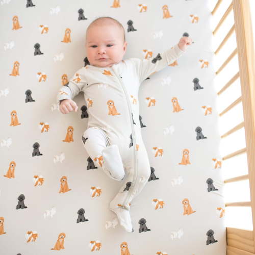 Kyte Baby Zippered Footie in Fluffy Dog