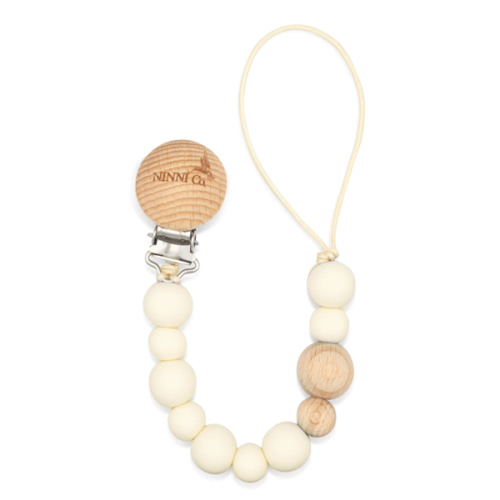 Ninni Co. Marshmallow Cream Pacifier Clip