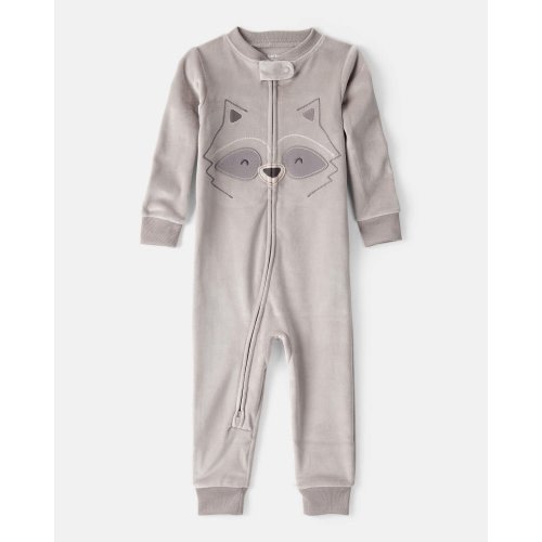 Baby Boy Raccoon DreamPlush Snug Fit Long-Sleeve 2-Way Zip Pajamas - Carter's | Carter's