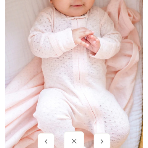 Cotton Candy | Organic Pointelle Zipper Footie – L'ovedbaby