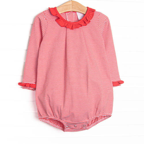 Lizzie Long Sleeve Bubble, Fire Red Stripe – Stitchy Fish