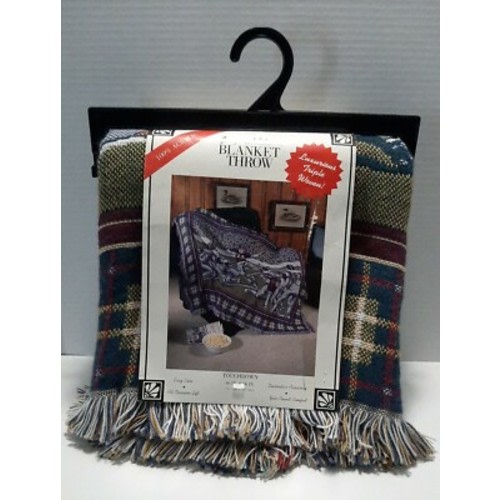 Football Touchdown 46×60 Triple Layer Woven Jacquard Throw Blanket NEW