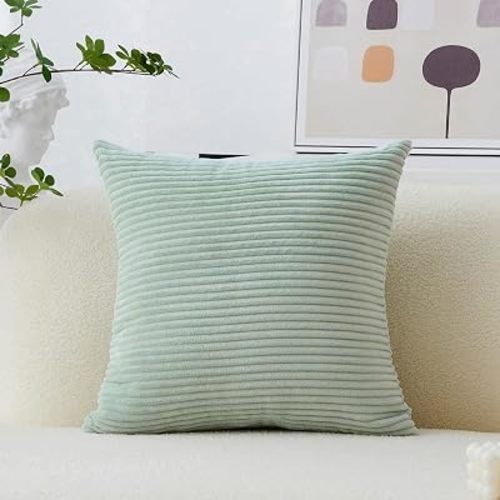 Home Brilliant Green Summer Pillow Cover 18x18 Decorative Throw Pillow for Couch Bedroom Decor Mint Green Throw Pillow Cover Sofa Bench Holiday, 18 inches, 45cm, Mint