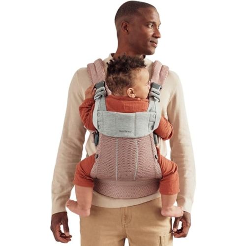 BabyBjörn Baby Carrier Harmony, Dusty Pink, 3D Mesh | 3-in-1 Ergonomic Baby Carrier; Newborn, Facing-in, Outward-Facing, and Back Carrying Positions Supported (7-40 lbs), Newborn to Toddler