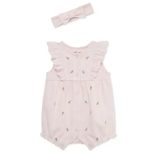 Little Me - Rosebud Romper & Headband