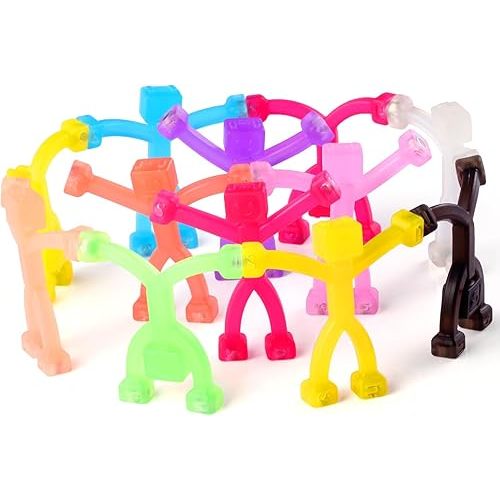 12 PCS Magnetic Travel Toys for Kids, Creative, Portable and Educational, Magnetic-People-Magnet-Men: Cute Robot & Funny Magnets, Small Fidget Toys for Classroom Prizes, Easter Egg Stuffers, Office