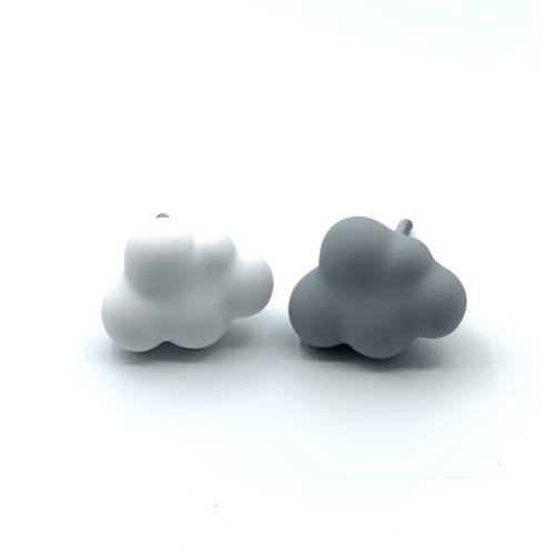 Ceramic Cloud Cabinet Knob White or Blue Drawer Hardware