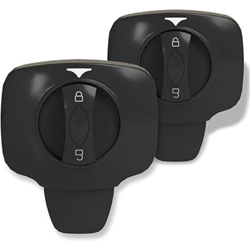 2-Pack Oven Lock Child Safety - Oven Baby Proofing Door Lock with Heat-Resistant Adhesive, No Drill - Safety Locks for Ovens/Stoves/Dishwashers to Keep Toddlers Pet Safe (Check Size for Fit) (Black)