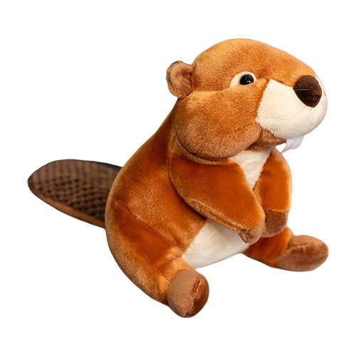 Mini Beaver Stuffed Animals, Fluffy Giant Beaver Plush Gift, Funny Beave Plush Woodland Toys Gifts for Kids, Teens, Baby Shower, Christmas Stuffed Animal - Playful Ease - 8 Inches