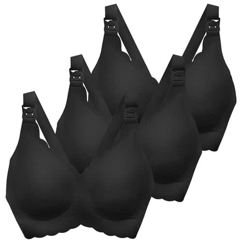 MomWills Nursing Bras for Breastfeeding, Seamless Ultra Comfort Maternity Bra, Natural Shape Pregnancy Bras for Women