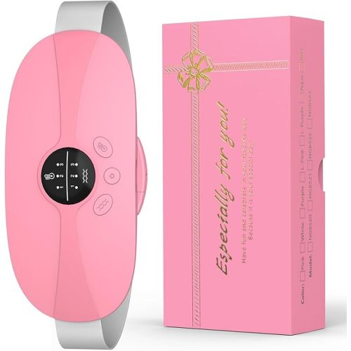 Portable Heating Pad, 5s Fast Heating, 3 Heat Levels and 3 Massage Modes, Heating Pad for Period Cramps for Women and Girls(Pink)