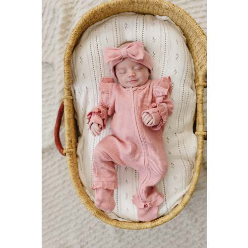 Luna + Luca Ruffle Waffle Set - Dusty Rose