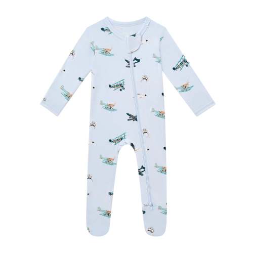 Zippered Footie in Take Off, 0-3 Months