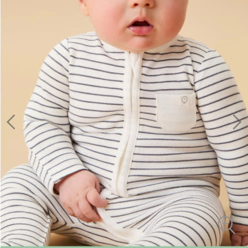 Clever Zip Sleepsuit Blue Stripe / Newborn