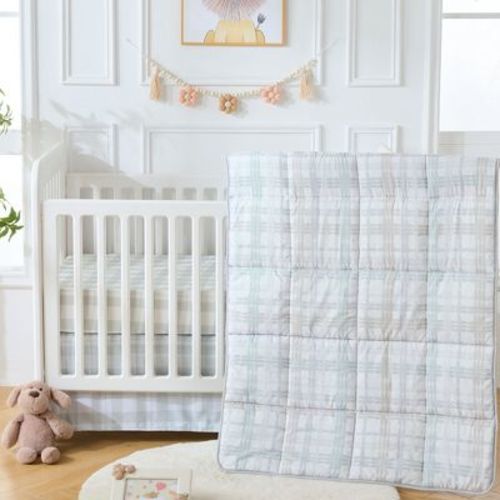 Plaid 4-Piece Nursery Baby Crib Bedding Set by Sweet Home Collection®