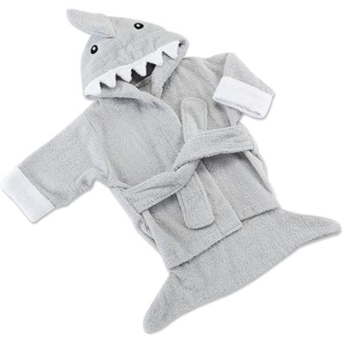 Baby Aspen Baby Shark Hooded Towel/Newborn Spa Bath Robe, Baby Beach Towel | Baby Bath Towel