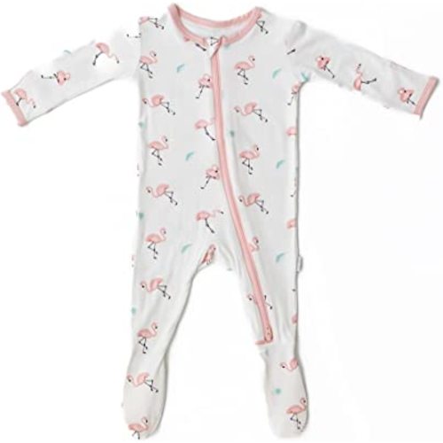 Soft Baby Bamboo Viscose Footie Pajamas, Zipper Closure, 0-24 Months