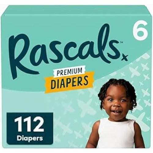 Rascal + Friends Premium Diapers, White Size, 6 (112),(Premium Quality)