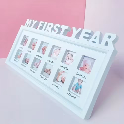 12 month milestone photo frame first year monthly growth - Temu