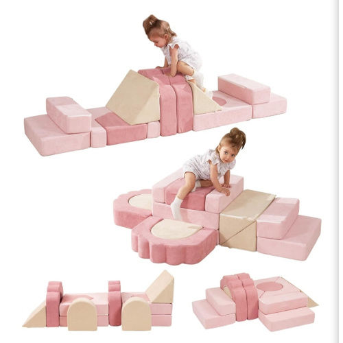 Foam Climbing Toys for Toddlers, 13pcs Climb and Crawl Activity Playset, Soft Play Climbing Blocks for Toddlers, Indoor Crawling Sliding Toys, High-Density Foam Play Structures for Playroom
