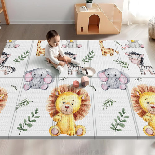 PIGLOG Foldable Large Play Mat For Babies, Non Toxic Foam Play Mat, Thick & Waterproof Baby Playmat For Floor, Anti-slip Baby Playpen Mat For Toddlers & Reviews | Wayfair
