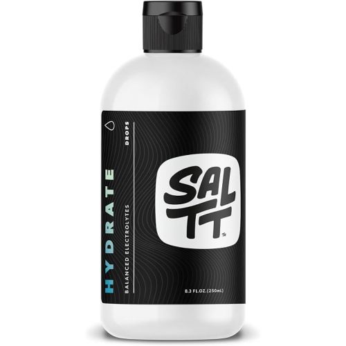SALTT Hydrate Electrolyte Drops, Unflavored Hydration Supplement with Sodium, Potassium & Magnesium, Sugar Free Liquid Electrolytes for Water, Keto Friendly, Refill Size, 8.3 oz