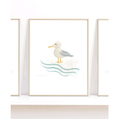 Ocean Nursery Decor Nautical Nursery Wall Art Seagull Beach Baby Room Under The Sea Nursery Prints Gender Neutral Baby Room Baby Shower Gift