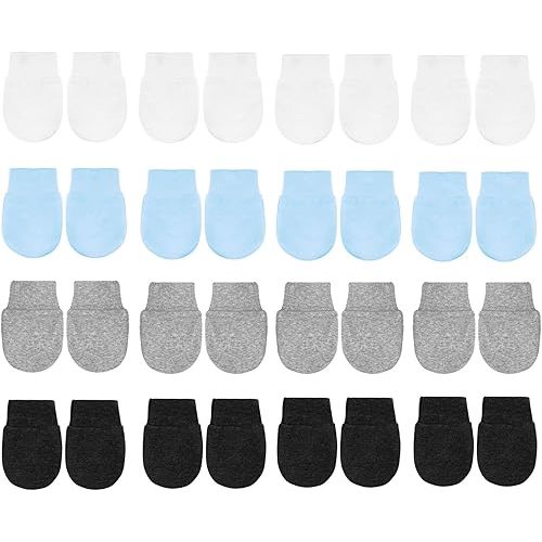 No Scratch Baby Mittens Newborn Infant Toddler Mittens Soft Elastic Wrist Gloves Mitten for 0-6 Months Boys Girls