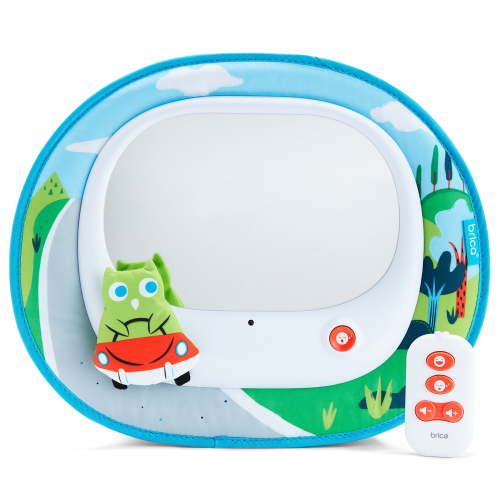 Munchkin® Brica® Cruisin' In-Sight® Crash-Tested Baby Car Mirror, Owl, Blue, Unisex