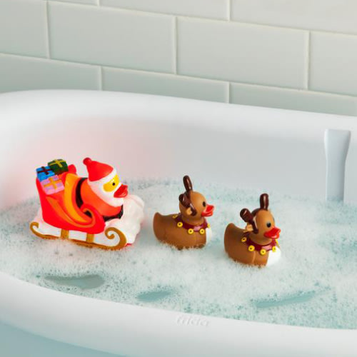 Santa And His Reinducks Bath Toy Set