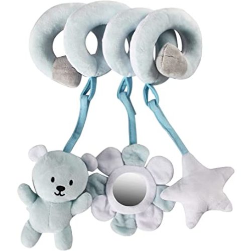 Amazon.com: TuiVeSafu Baby Hanging Toy for Stroller and Crib, Bear Spiral Plush Circle Activity Car Seat Travel Toys, Early Educational Toy for Newborn Boys or Girls(Light Blue) : Toys & Games