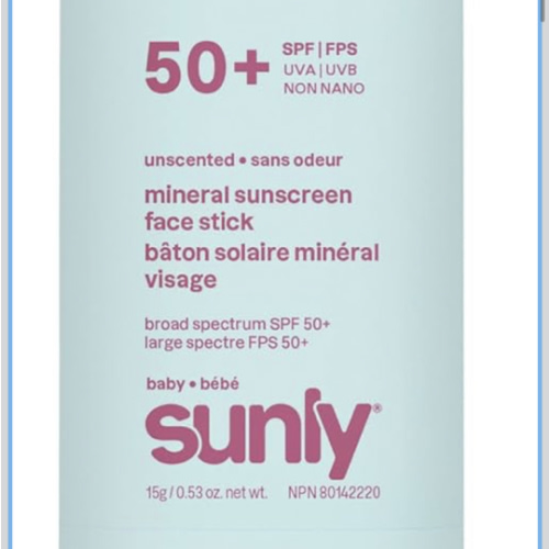 ATTITUDE Baby Mineral Sunscreen Face Stick SPF 50, Broad Spectrum Zinc Oxide, EWG Verified, Non-Nano, Gentle Lightweight Non-Greasy, Vegan