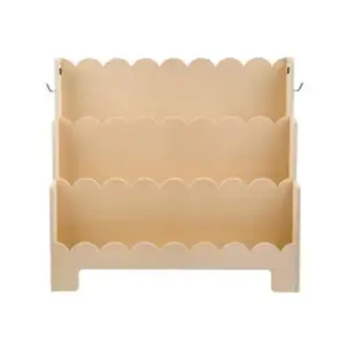 【SummerFinds】VEVOR Montessori 3-Tier Scalloped Front-Facing Kids Bookshelf Organizer with Dual Backpack Side Hooks, Anti-Tip Base, Curved Edges & Open Cubbies, Children's Room Nursery Furniture - TikTok Shop