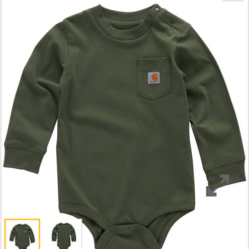 Boys' Long Sleeve Pocket Bodysuit (Baby) | Gifts for Kids | Carhartt