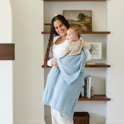 BAMBONI® RECEIVING BLANKET- baby blue