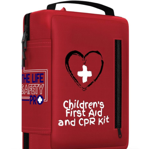 Portable First Aid Kit for Kids with CPR Shield - Ideal for Home, Car, School, Camping, and as a Travel First aid kit. Latex-Free Bandages – Children First Aid Guide by The Life Safety Pro